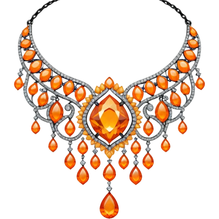 fantasy-magic-orange-necklace-diamonds emoji