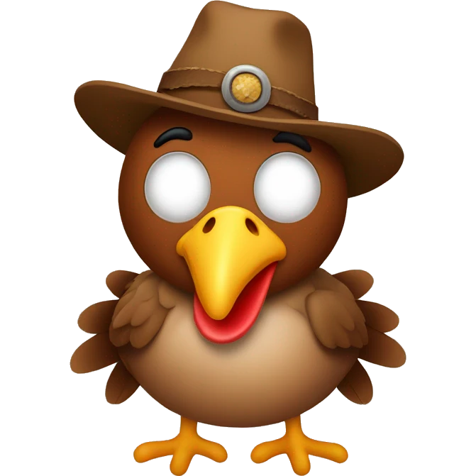 Turkey wearing cowboy hat emoji