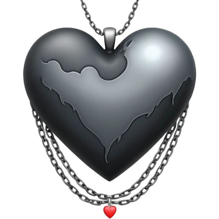 heart with black fog and silver chains emoji