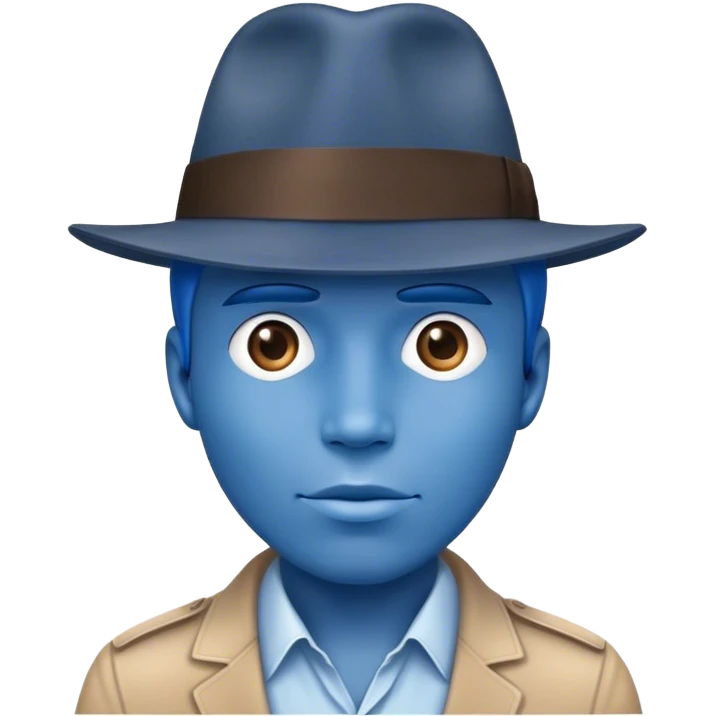 blue man fedora emoji