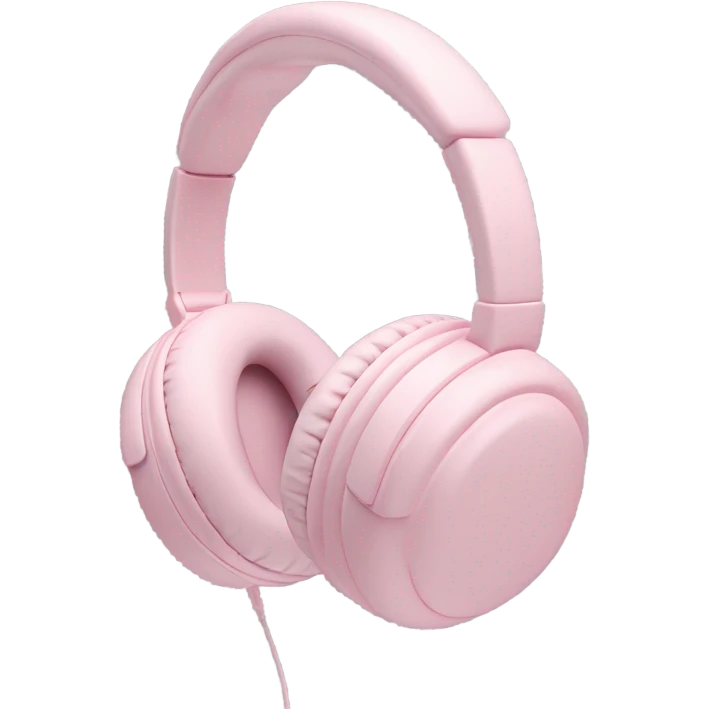 Cute litght pink headphones emoji