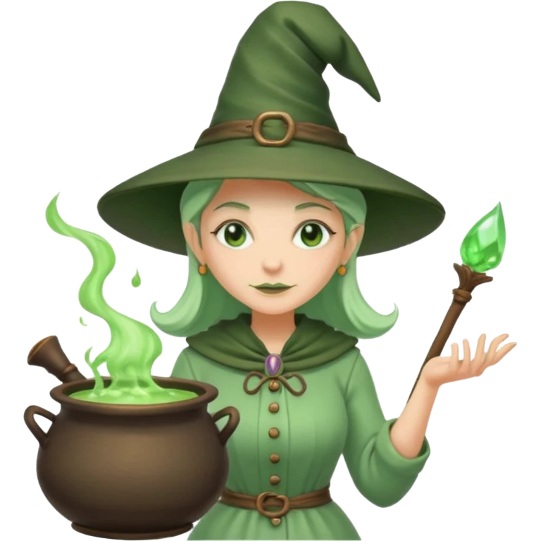 green witch cooking potion emoji