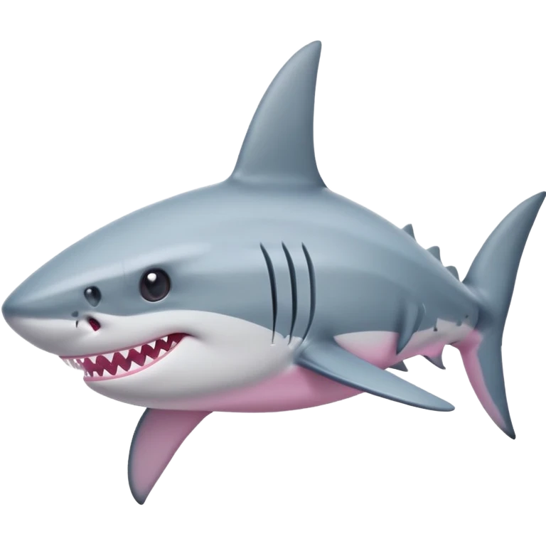 Shark with a pink bow on its head emoji