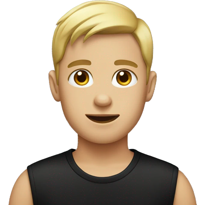boy in black shirt  emoji