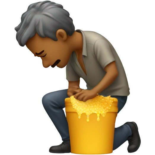 man vomiting honey emoji