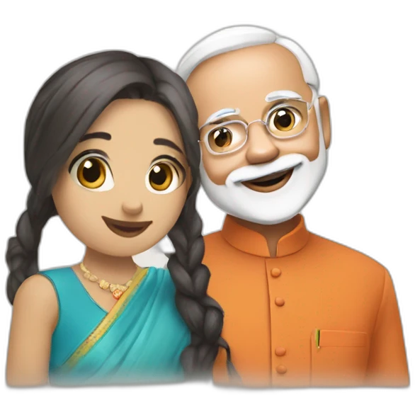 My photo with Narendra modi emoji