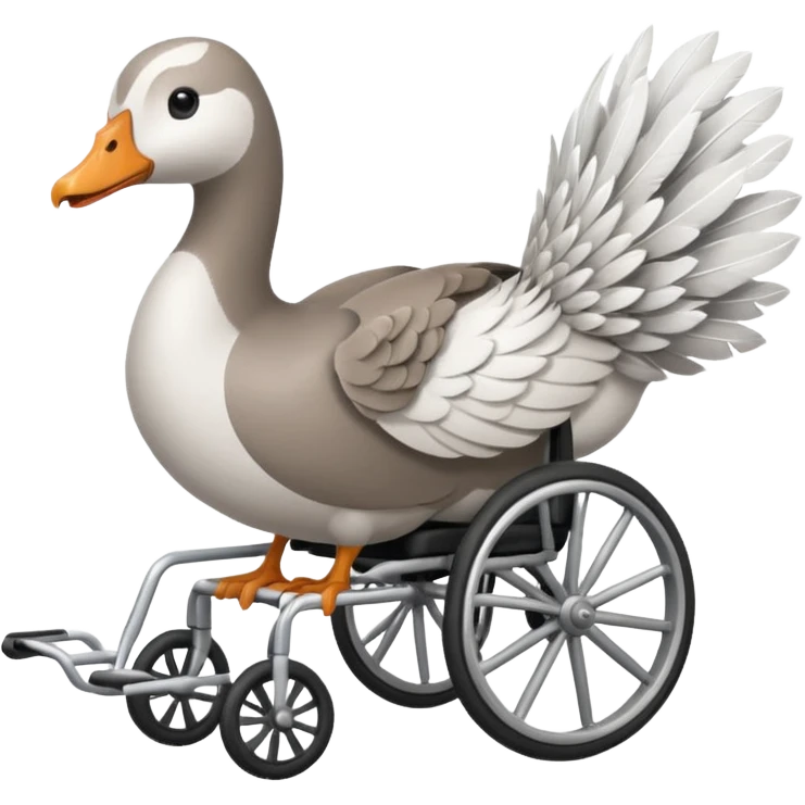 Goose on wheelchair emoji