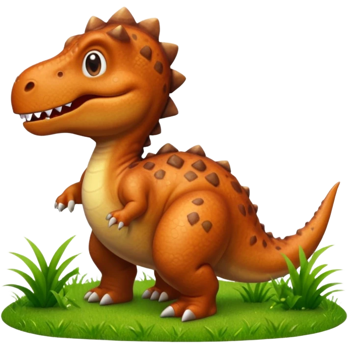 Dinosaurio haciendo caca emoji