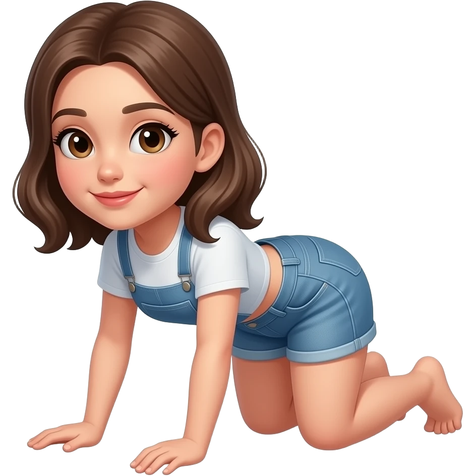 Girl on all fours emoji
