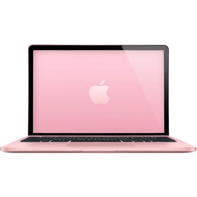 Create me a pink mabook desktop screen emoji