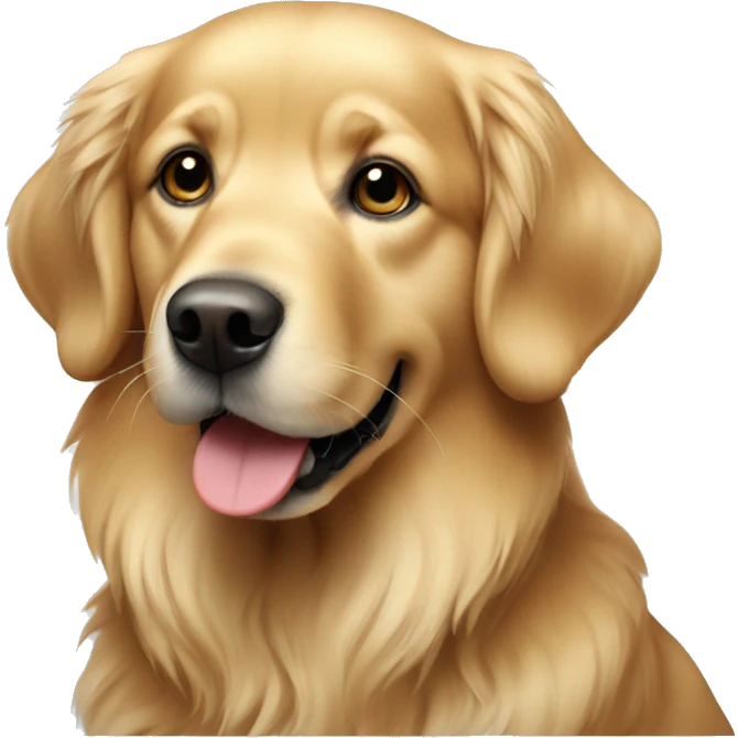 Christmas golden retriever emoji