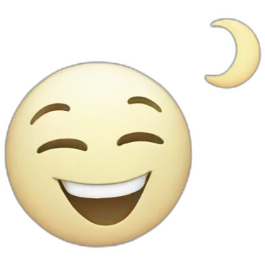 Moon laugh emoji