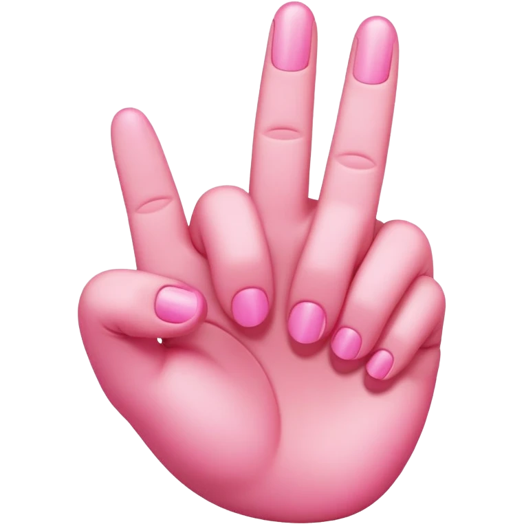A pink middle finger  emoji
