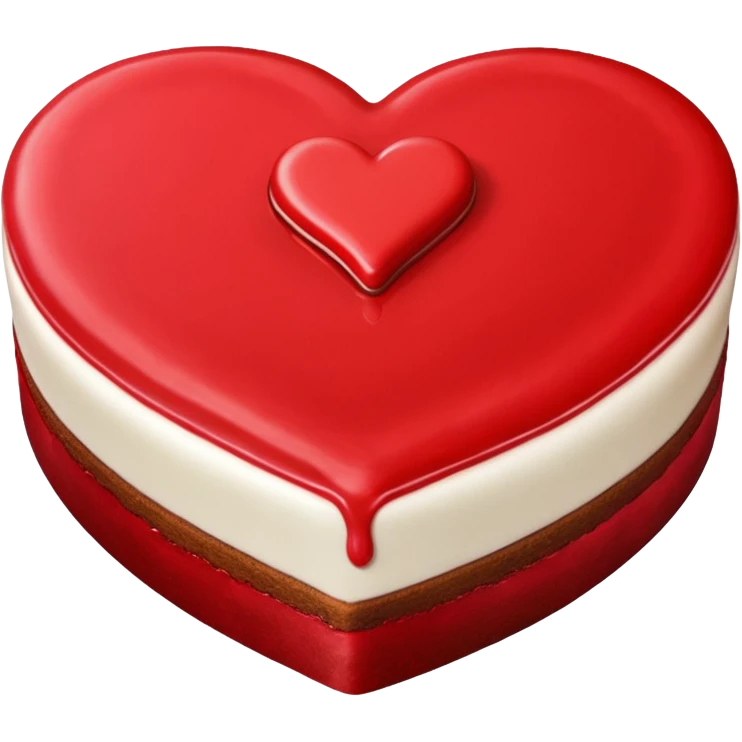 Heart-shaped cake emoji
