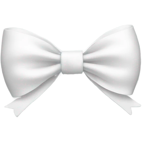 White bow on white bow emoji