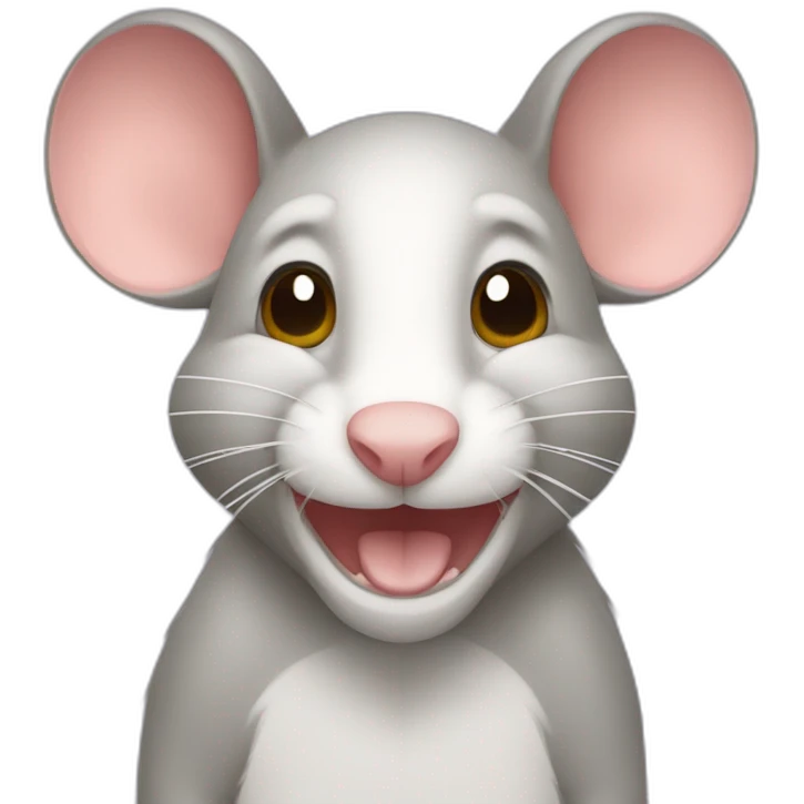 Rat avec des pièces emoji