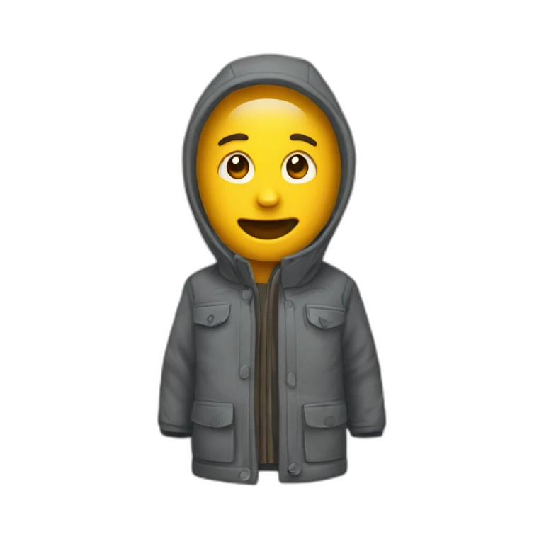 Un paresseux qui est habillé avec un manteau emoji