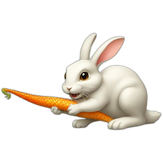 "rabbit eats dragon tail" emoji
