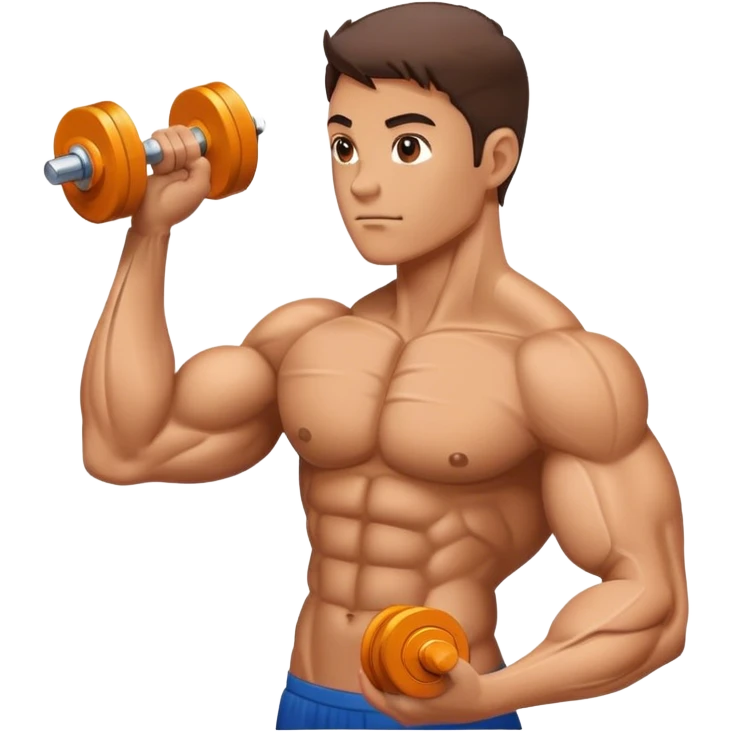 bicep side view holding a dumbbell emoji
