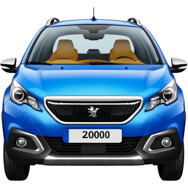 emoji style illustration of the new Peugeot 2008 front view emoji
