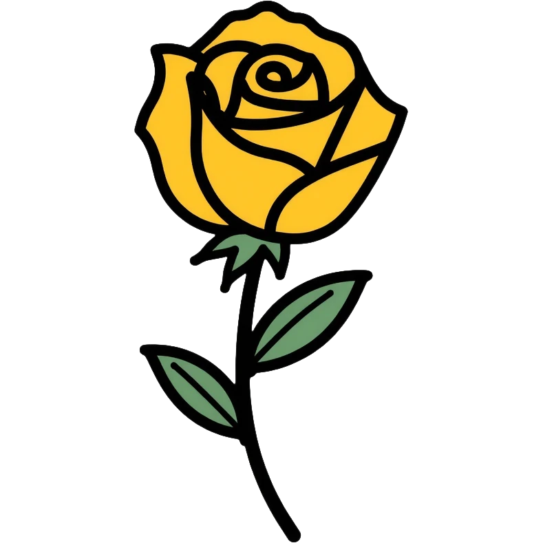 yellow rose flower emoji
