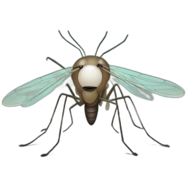 Mosquito doing a cute face emoji