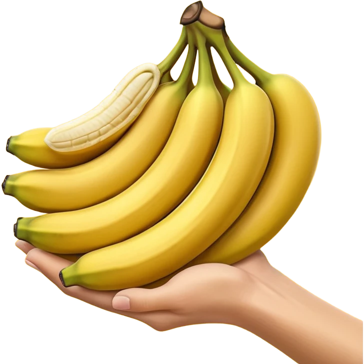 Bananas on the hand emoji