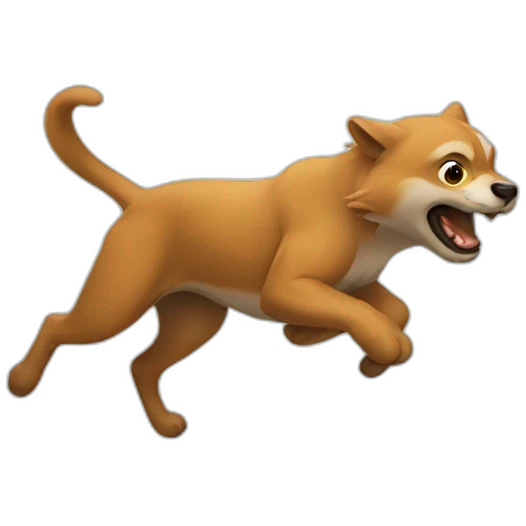 animal chasing emoji