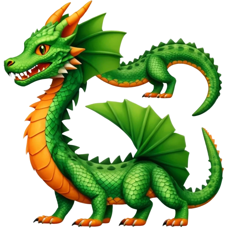 Alligator-Dragon-Lynx-Bobcat-Fakémon-hybrid-creature with a long muzzle, full body emoji
