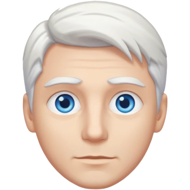 White-haired guy that looks and has beautiful blue eyes  emoji