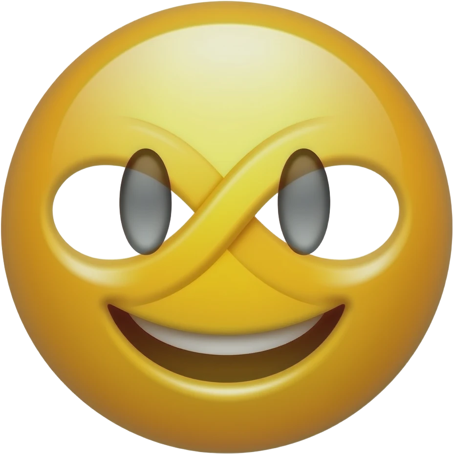 ∞ в форме смайлика emoji