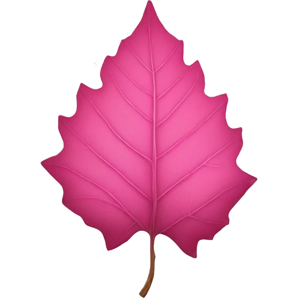 pink poplar leaf emoji