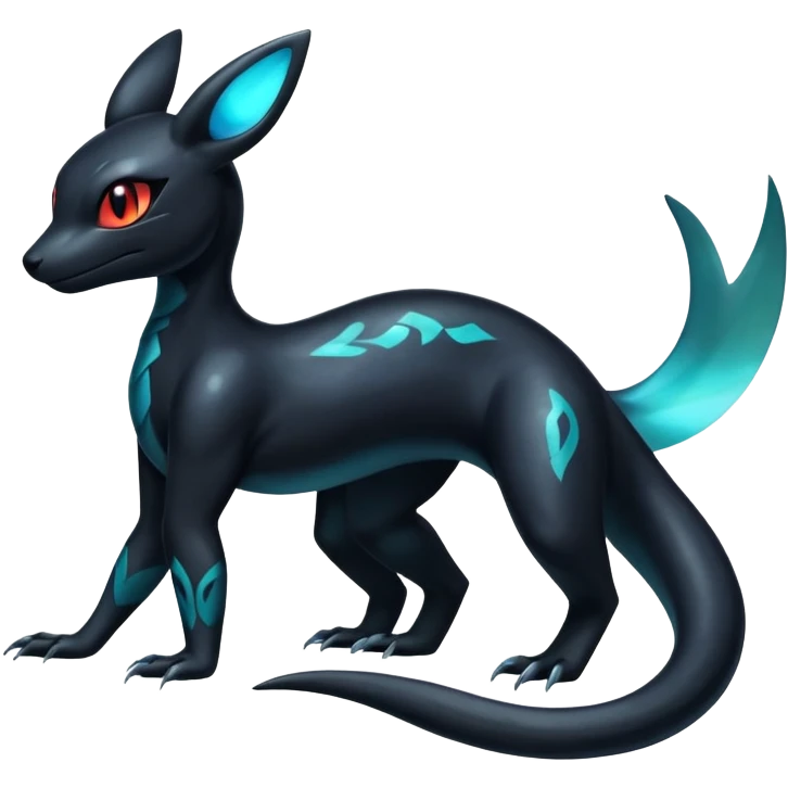 Shiny Salandit-Umbreon-Quilava-Fakémon-hybrid-creature (full body)  emoji