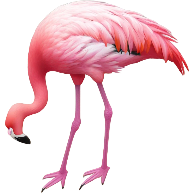 Flamingo at the beach  emoji