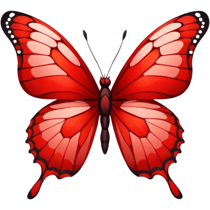 Red butterfly shadderd emoji