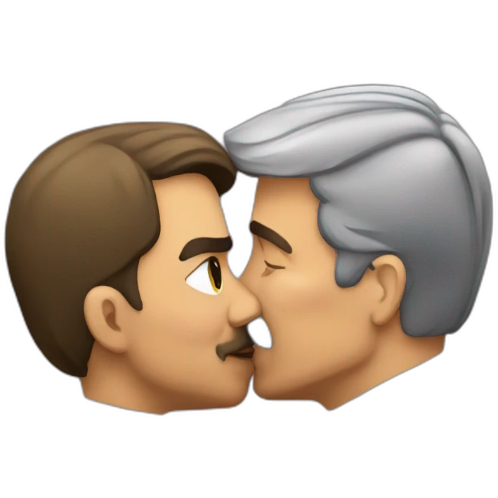 Bolsonaro and lula kissing emoji