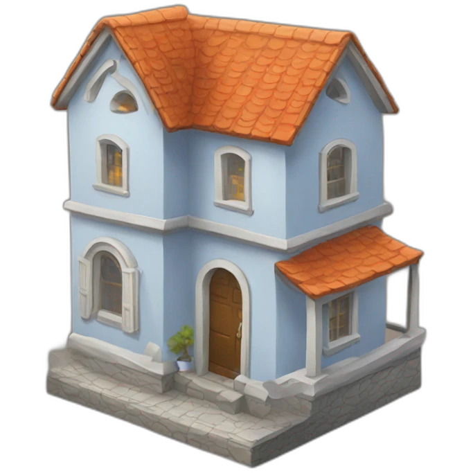 house but the emoji should be placed within a generated image of heaven emoji