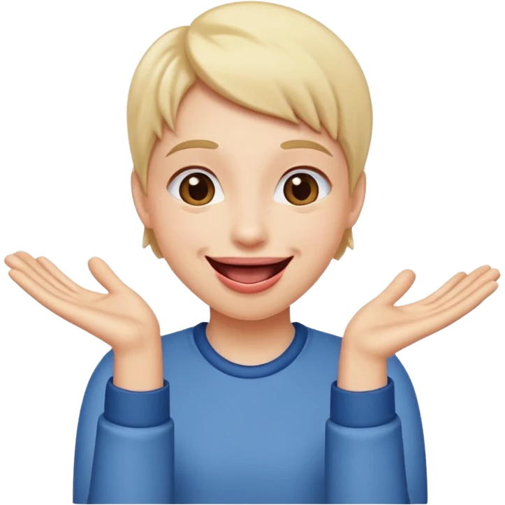 Toung out hands to side emoji