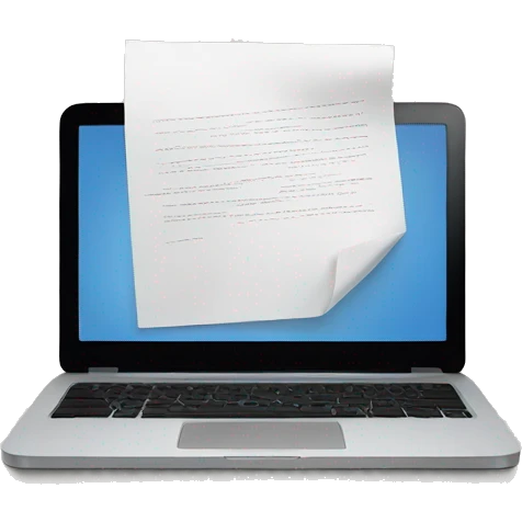 paper with laptop emoji