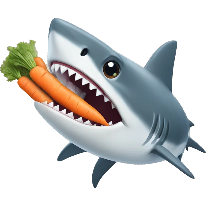 Sharks eating carrots emoji