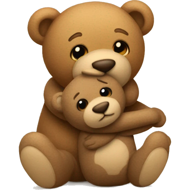 Teddy hugging another teddy emoji