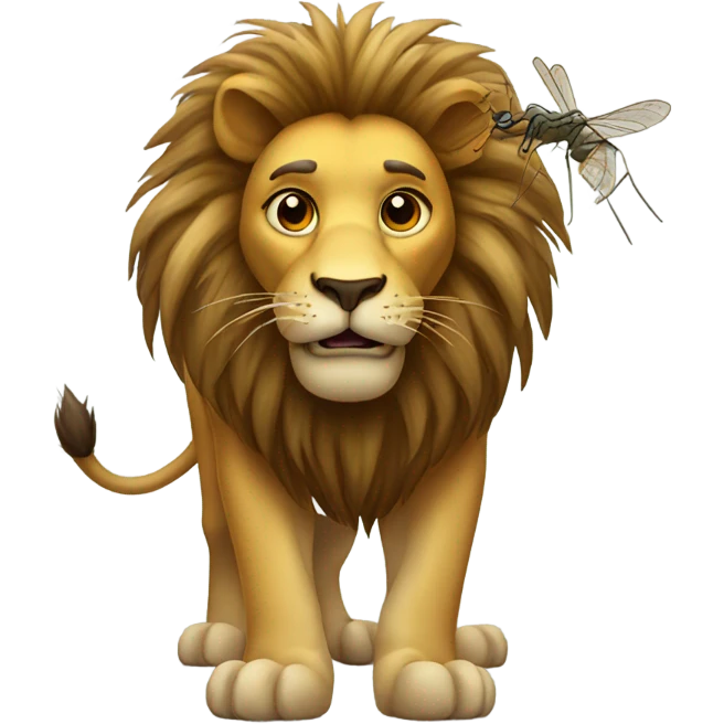 lion and mosquito emoji