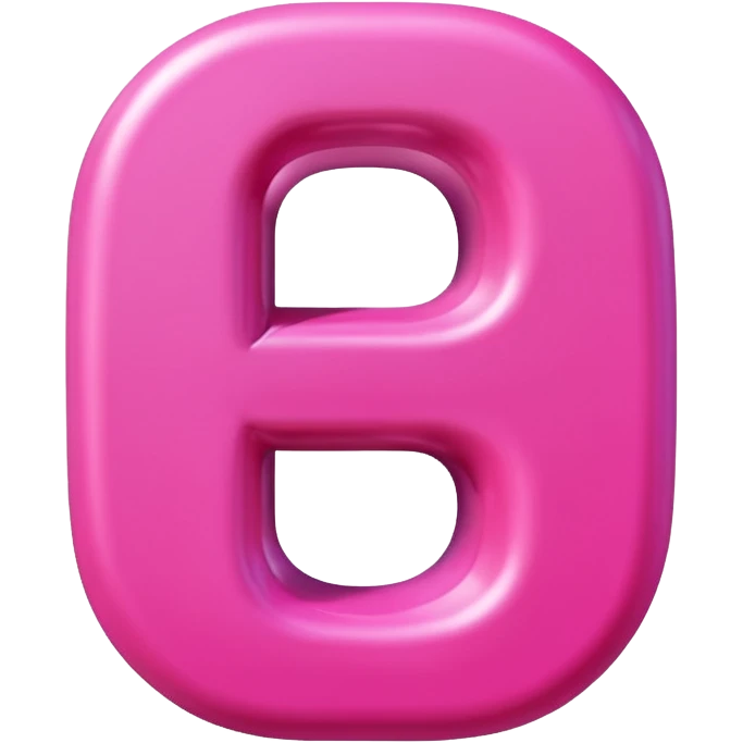 mix color pinks 3d letter p emoji