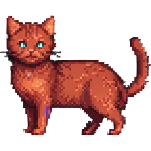 glowing red cat emoji