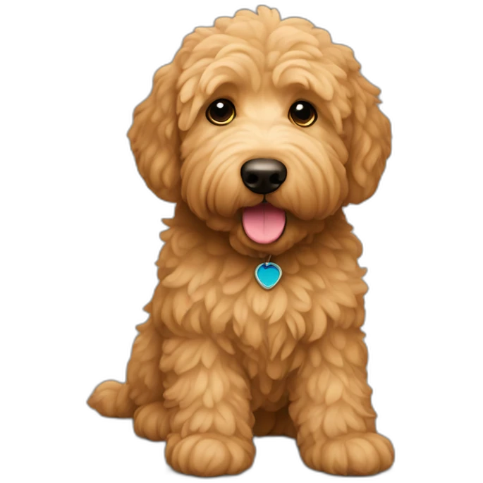 Tan golden doodle emoji