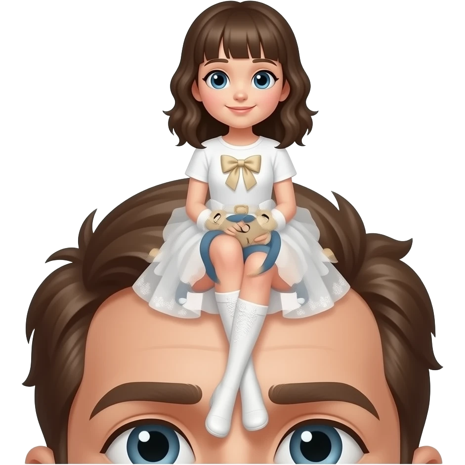 A girl sitting on a guys face emoji