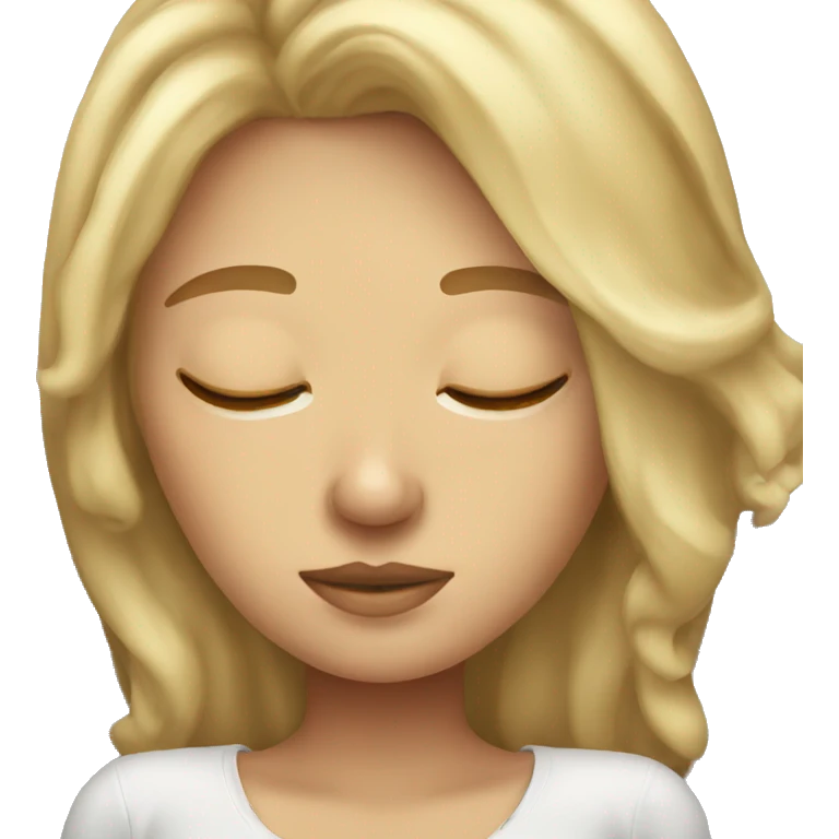 Dirty blonde girl sleeping emoji