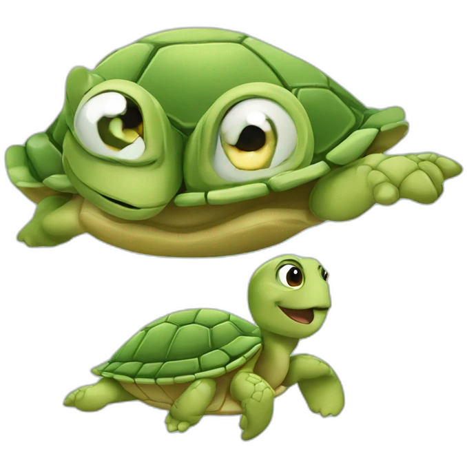Tortue qui rigole emoji