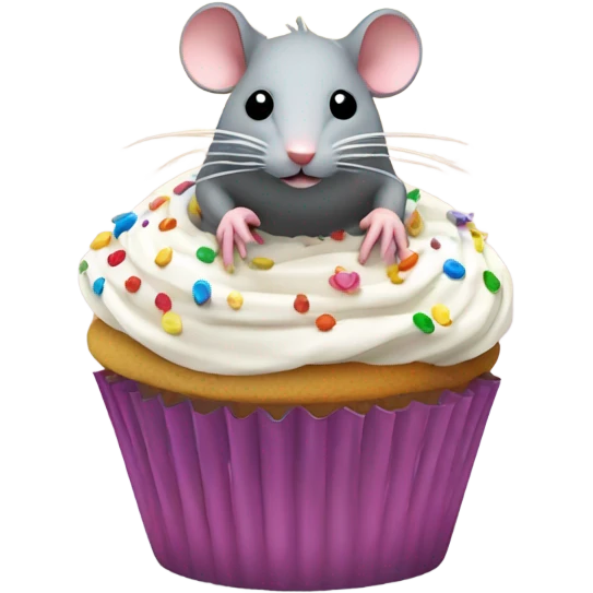 Rat in a cupcake  emoji