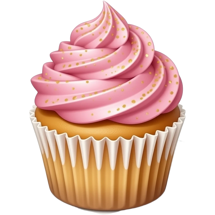 Cupcake with pink icing emoji